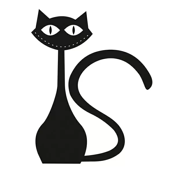 Плитка Декор Black cat 1 10х10