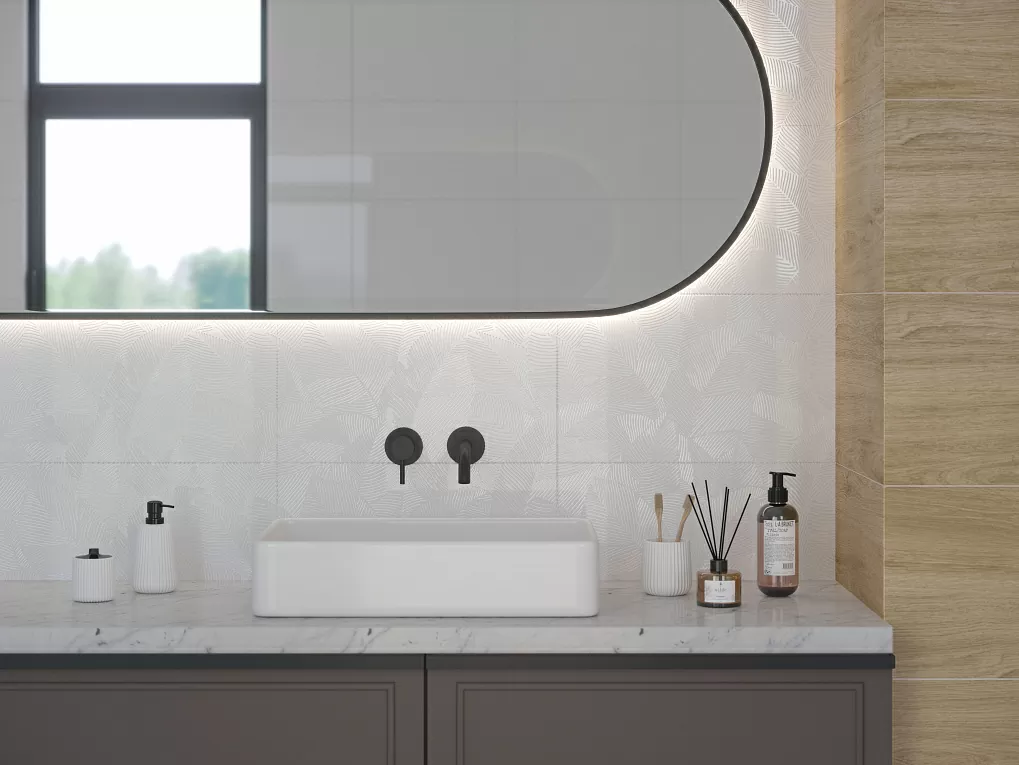Плитка Nature white 02 рельеф 30х50