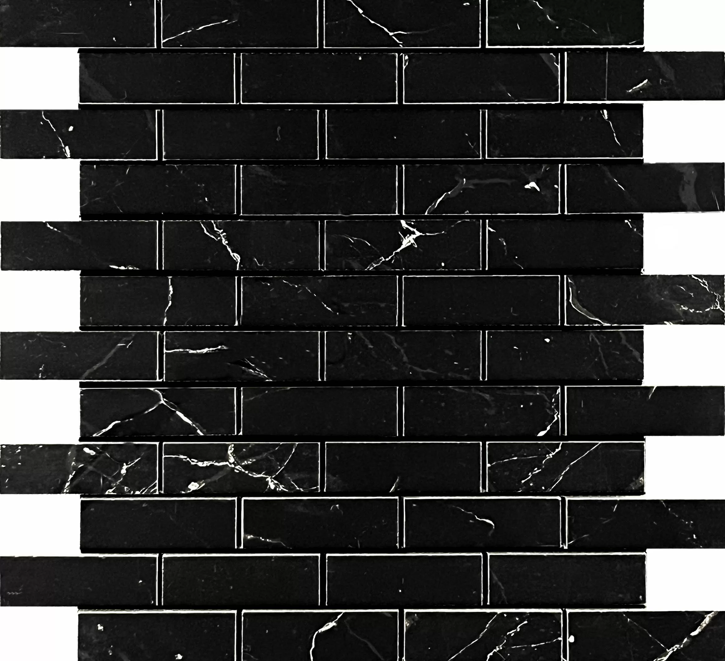 Мозаика Mosaic Estrada Nero Brick bone 32.1x29.9