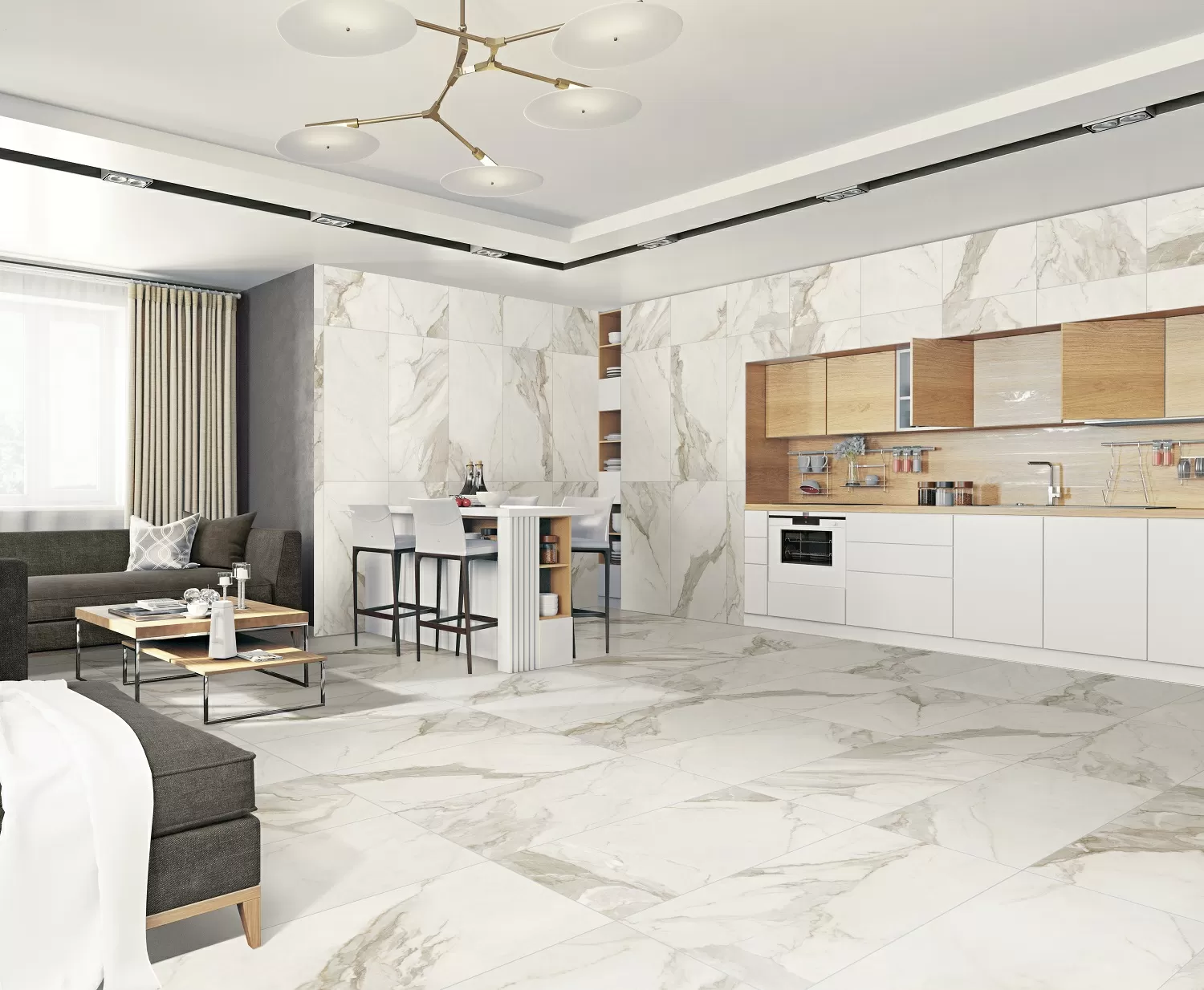 Плитка Rev. Calacatta silver R90 TOP matt 30x90
