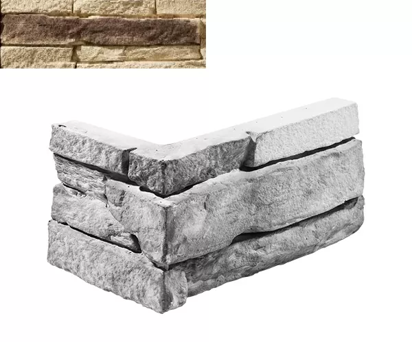 Искусственный камень Угловой элемент Шампань 065 20/10x10x3