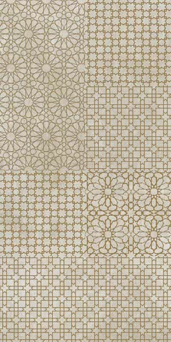Керамогранит 752609 Tesori Decoro Monile Bianco Oro 6mm 120x240