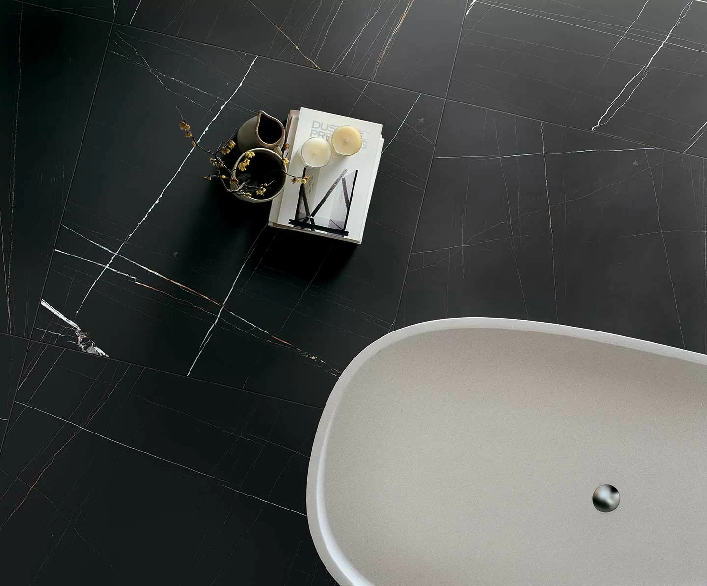 Керамогранит 776345 Stones 2.0 Calacatta Black Comfort Ret 6mm 60x120