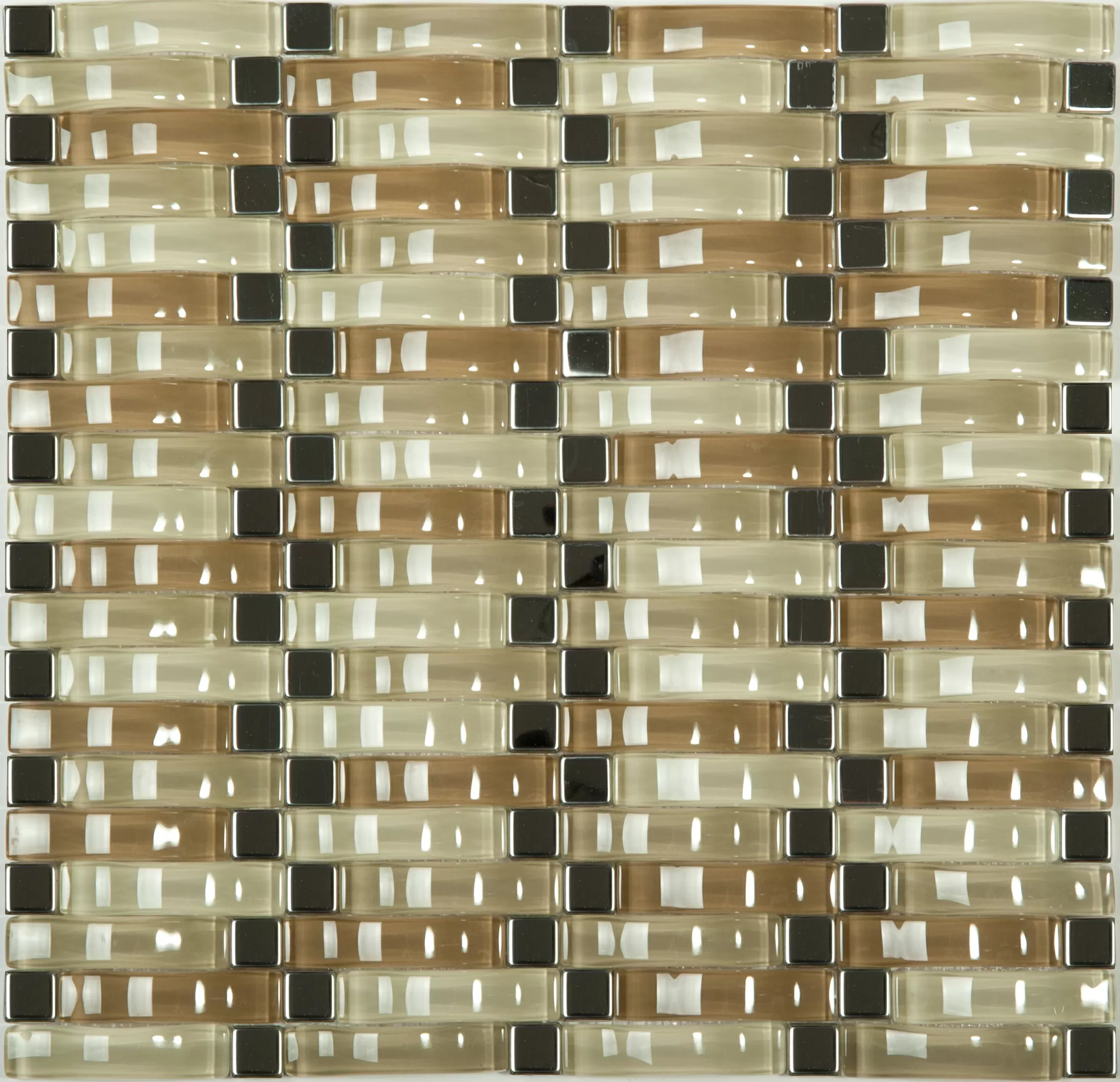 Мозаика S-813 стекло метал (10x15x60) 310*313