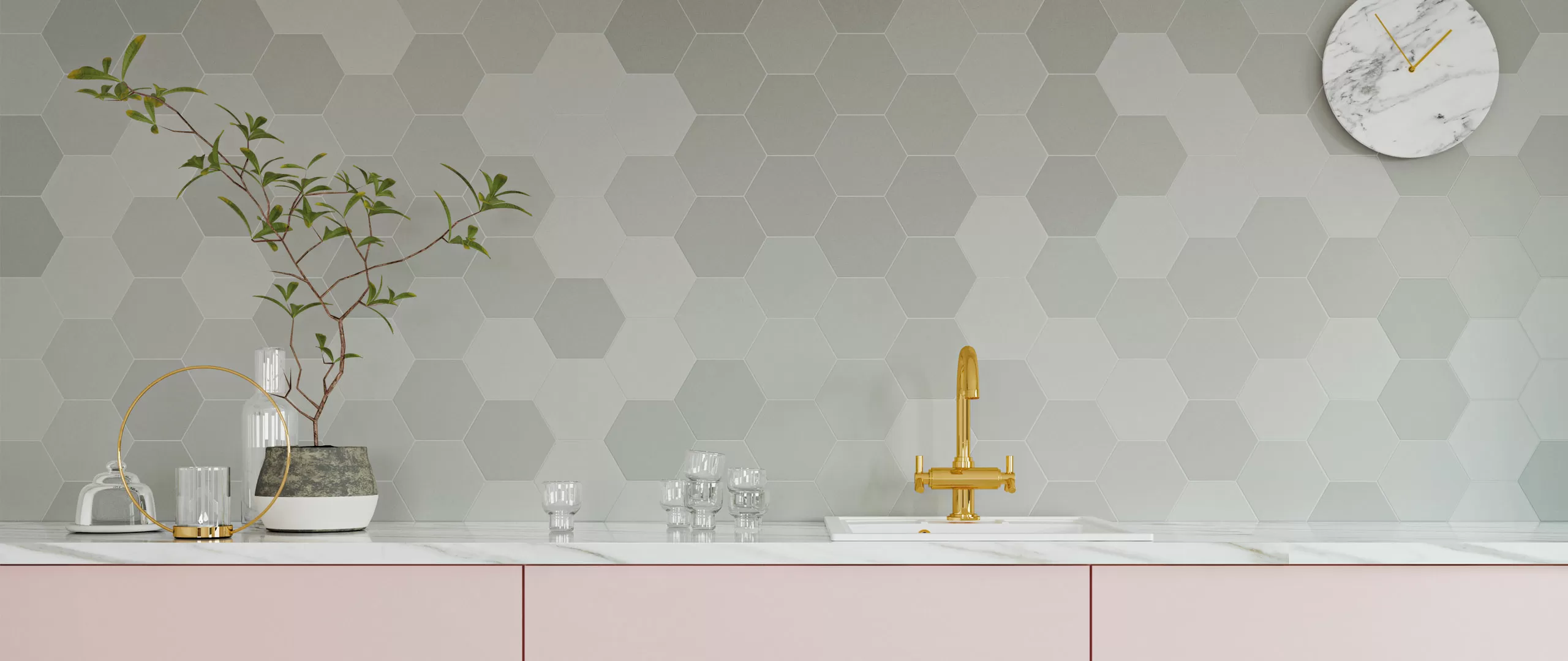 Керамогранит 122449 Hexa Six White 14x16