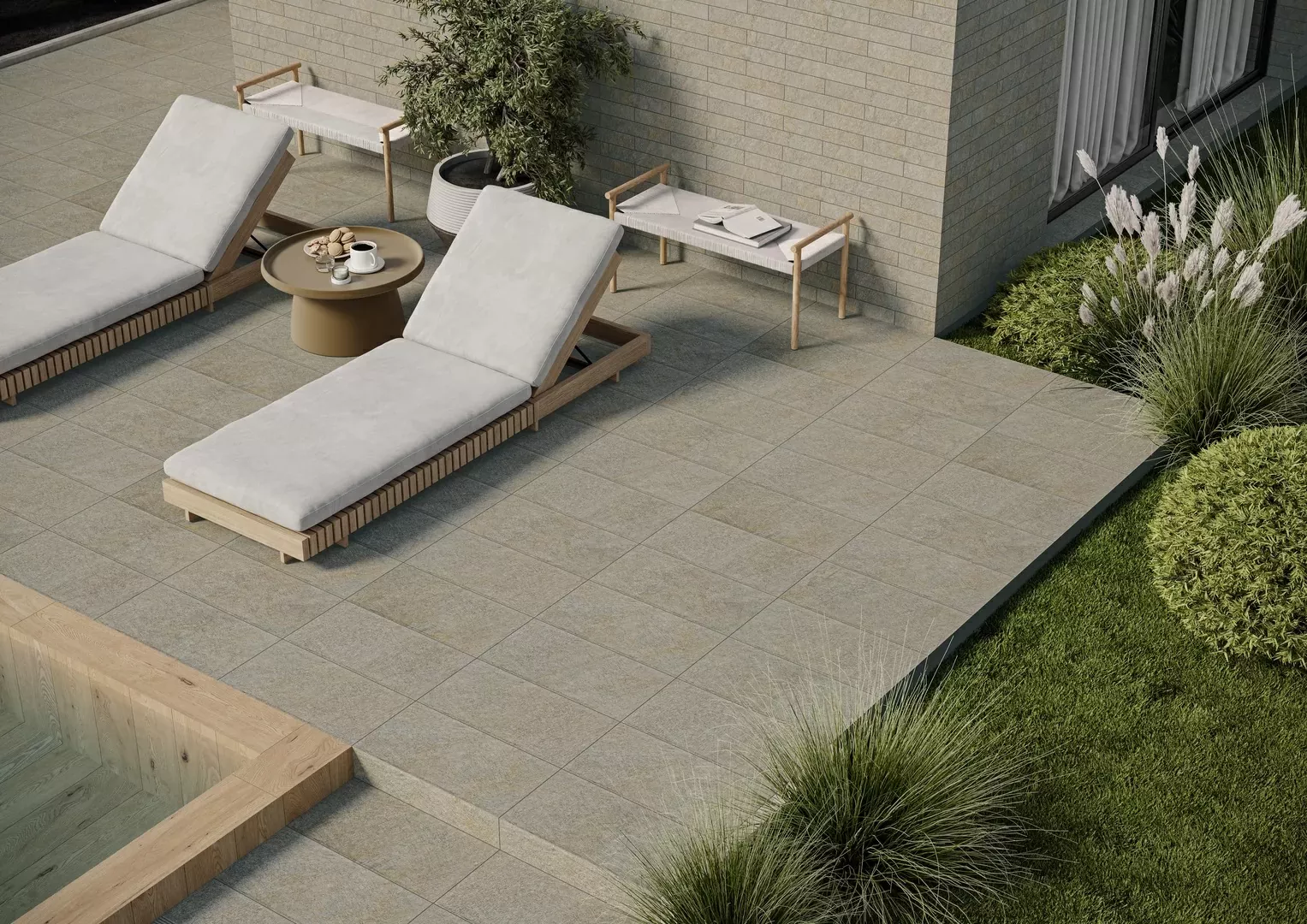 Клинкерная плитка Eremite Sand Stopnica Prosta Struktura Mat 30x60