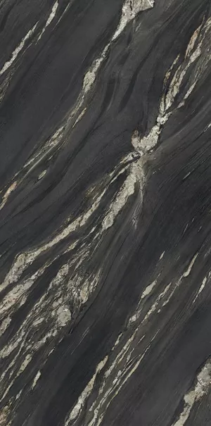 Керамогранит UM6L157674 TROPICAL BLACK Lucidato Shiny 6mm 150х75