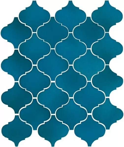 Плитка 65007 Арабески Майолика синий 26x30