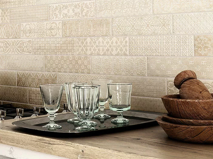 Керамогранит Rev. Deco Bricktrend White 8.15x33.15