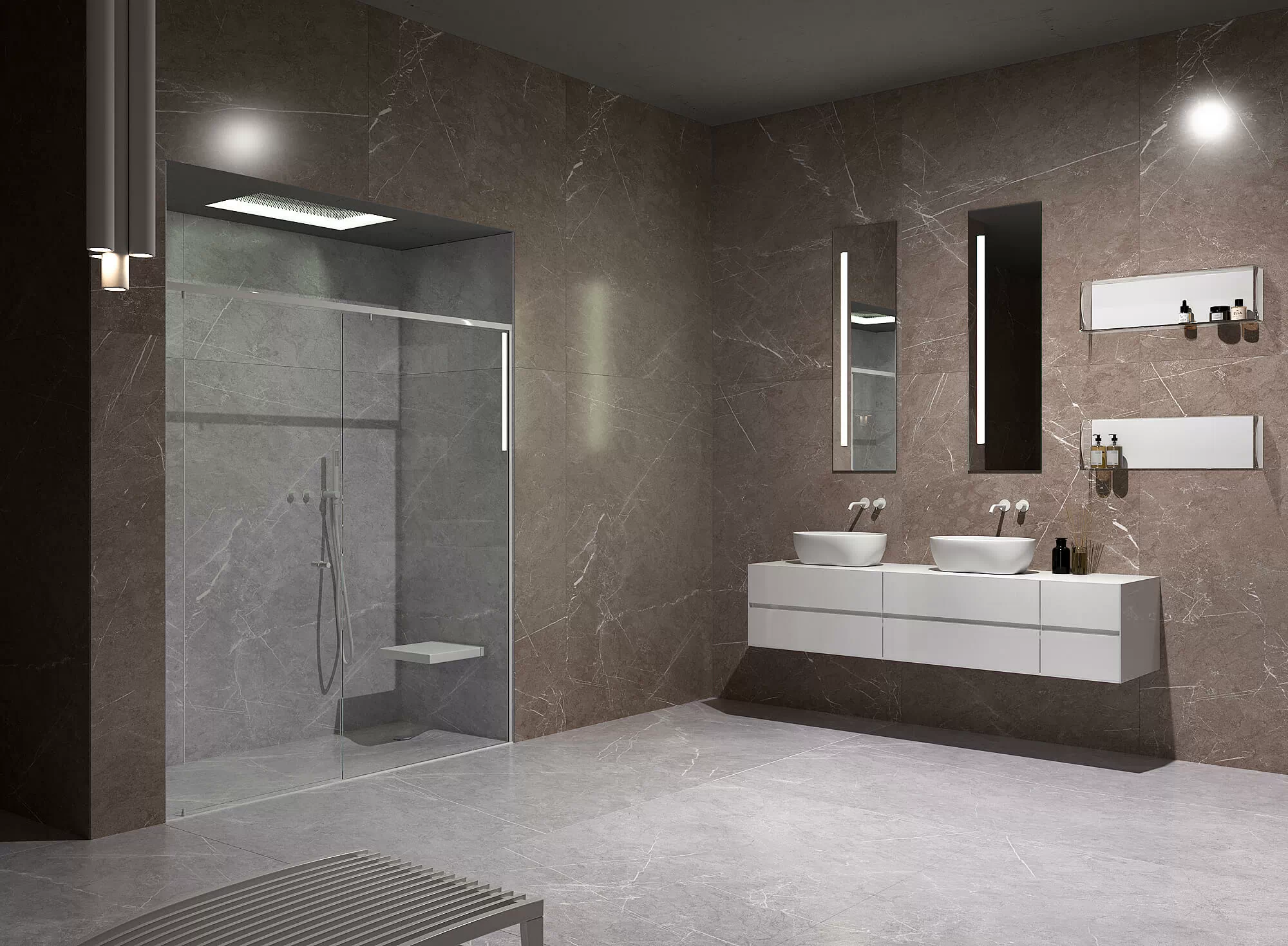 Керамогранит 1082 Monte Grigio Carv 180x120