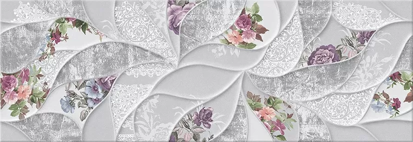Плитка 506961101 Malwiya Grey Floris 24,2х70
