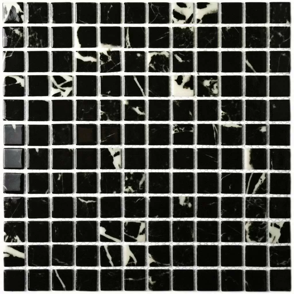 Мозаика Mia black glossy 23*23*4 300*300