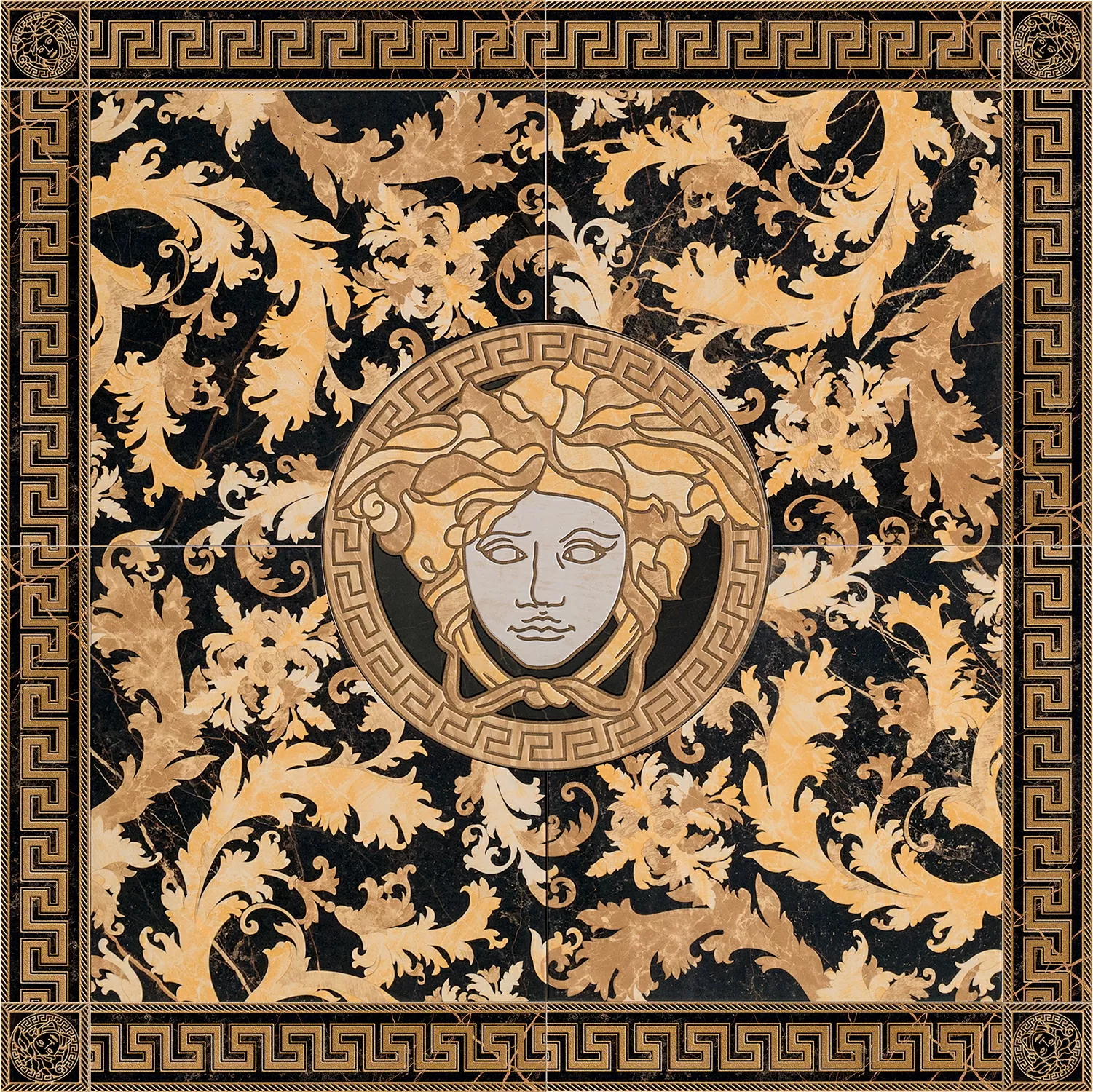Керамогранит 240423 MARBLE ROSONE NERO S.LAUREN 117,2x117,2