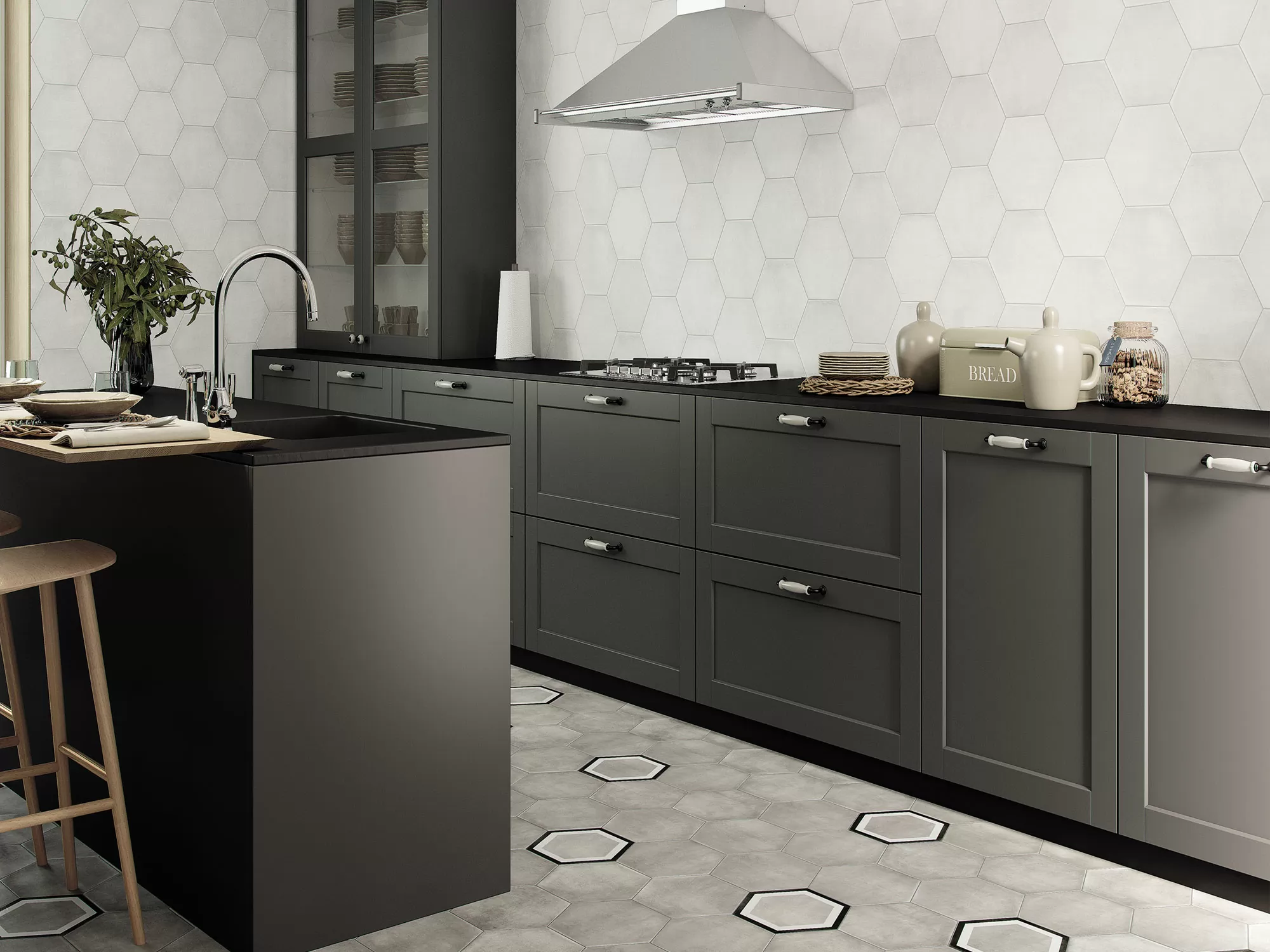 Керамогранит SIX Cementine Bari Aqua 23x27