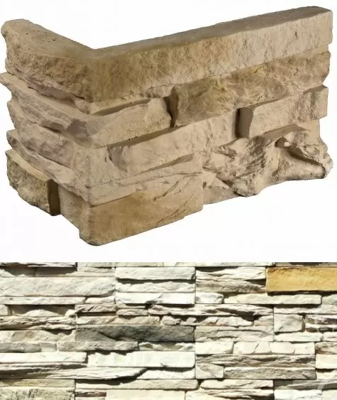 Искусственный камень 100-05 Кросс Фелл угловой 7х25,5x10 (6х15,5x10)