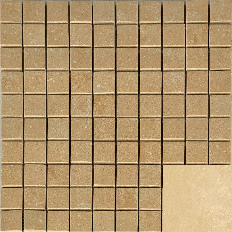 Мозаика Marte Levigato Crema Marfil Mosaico Su Rete 2.5x2.5 30x30