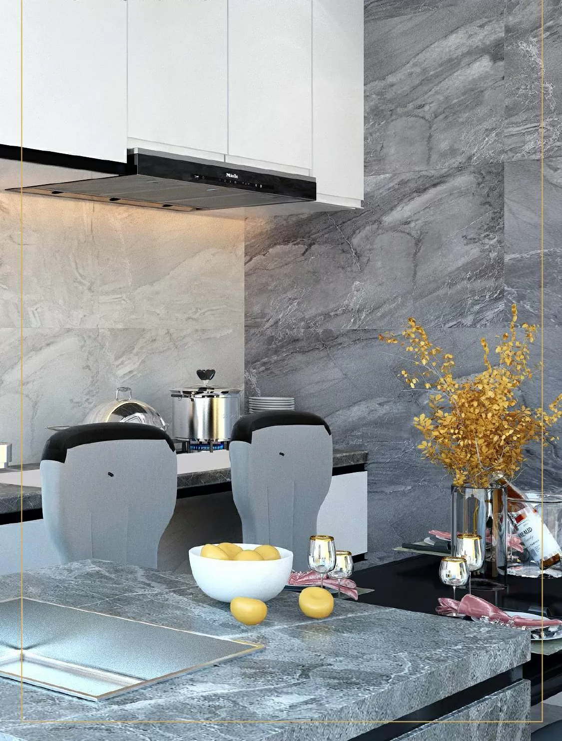 Керамогранит 9554-M35 Forzesko Dark Gray Semi Polish Rect 60х120