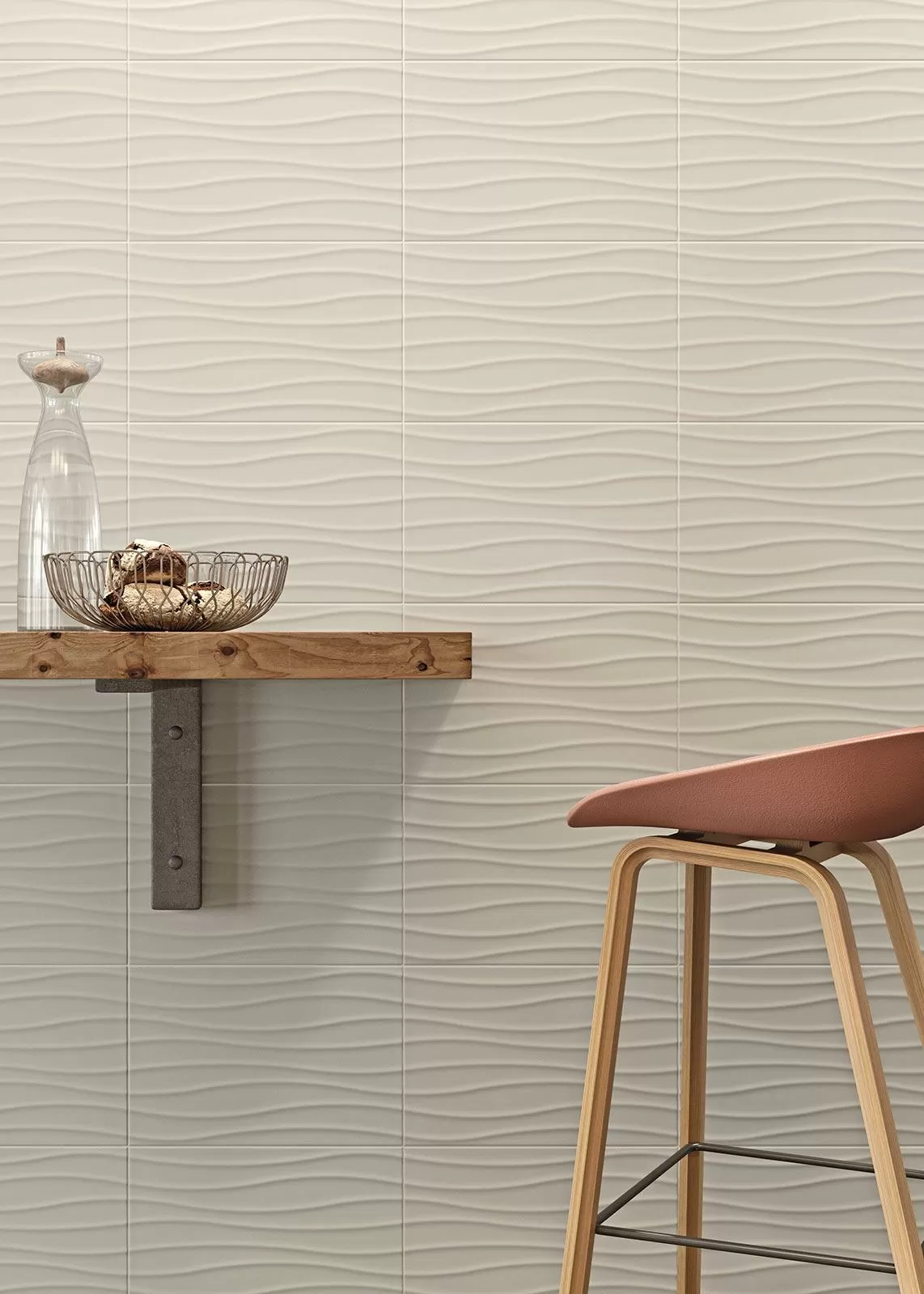 Плитка M01S Neutral Taupe Struttura Tide 3D 25x38