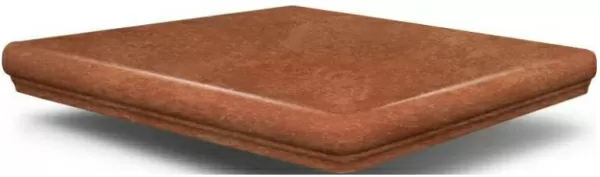 Клинкерная плитка Флорентийская угловая ступень 059 Kastanie 32x32x9