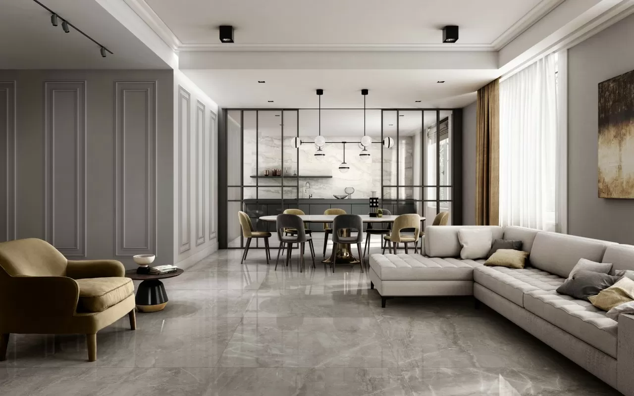 Керамогранит 02565 MAJESTIC IMPERIAL PEARL LEV/RET 60x60