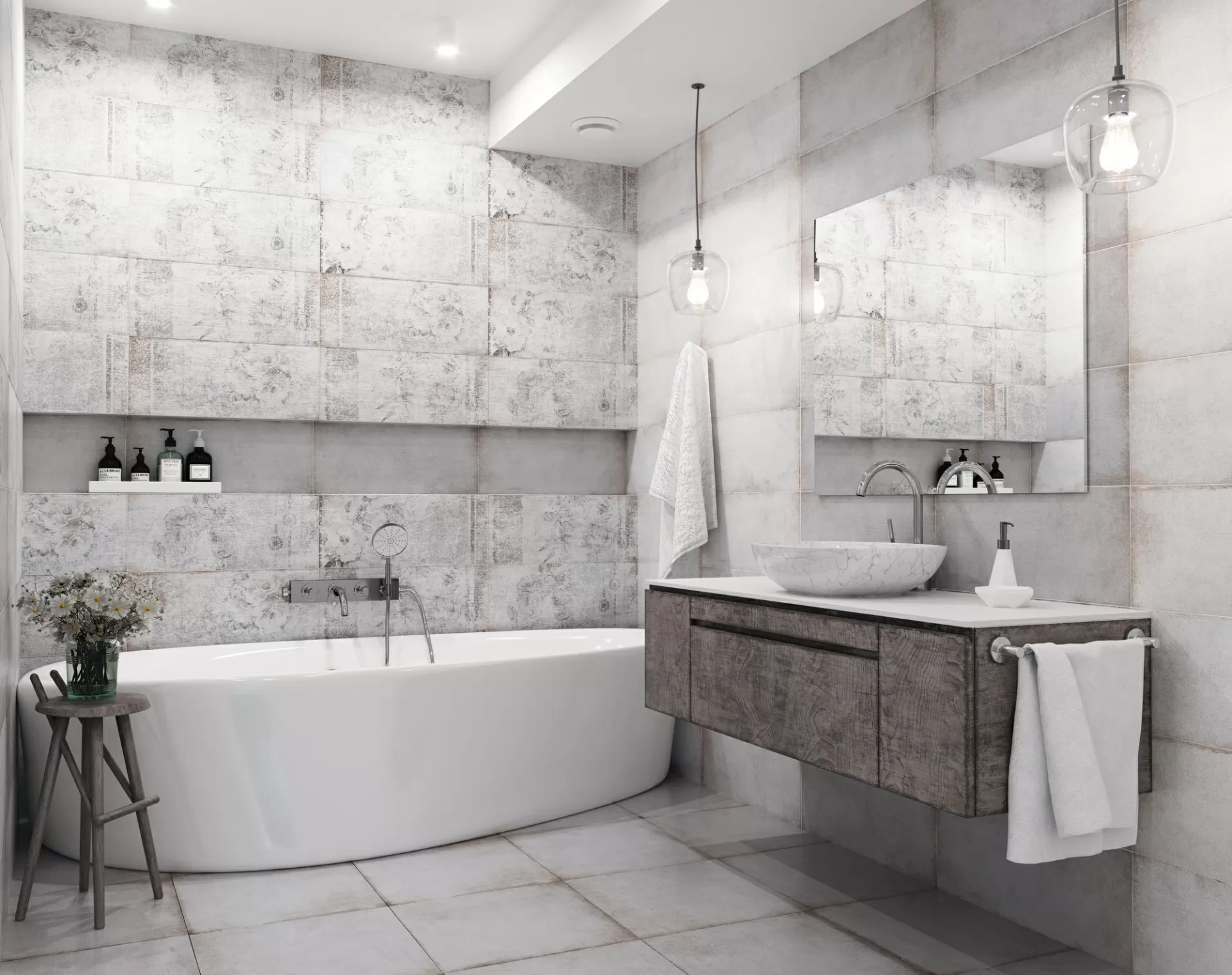 Керамогранит 10400000011 Terrazzo Белый 01 45*45