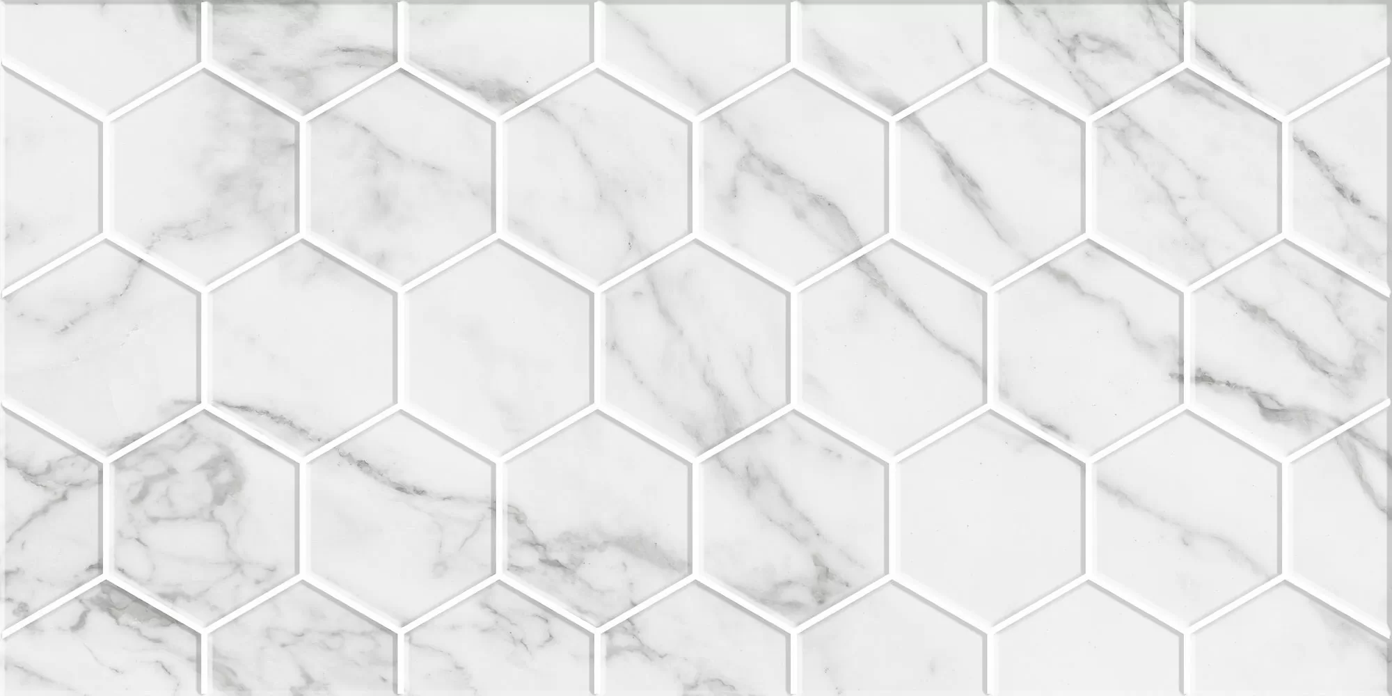 Плитка Декор Marble Гексо белый 30х60