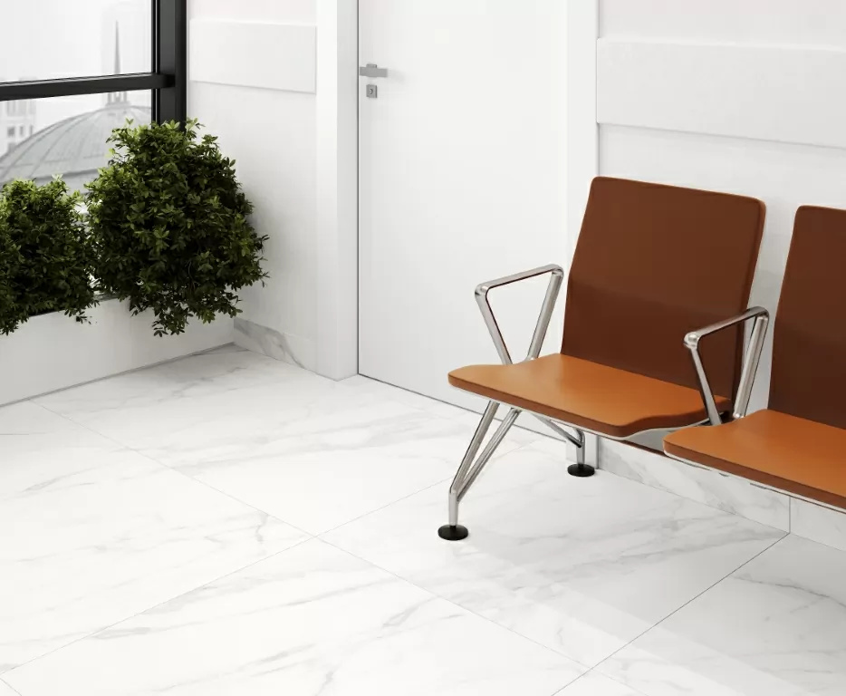 Керамогранит Calacatta Bianco PRO белый матовый R10GR 80х80