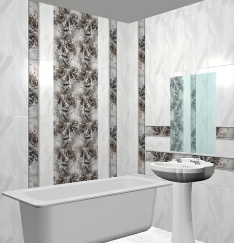 Плитка Джерси декор белый 30x60