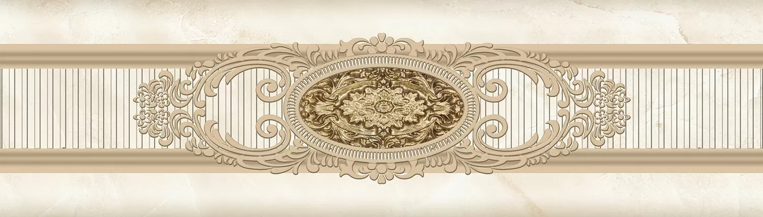 Плитка Бордюр 553 ERMITAGE центр 8.5х29.5