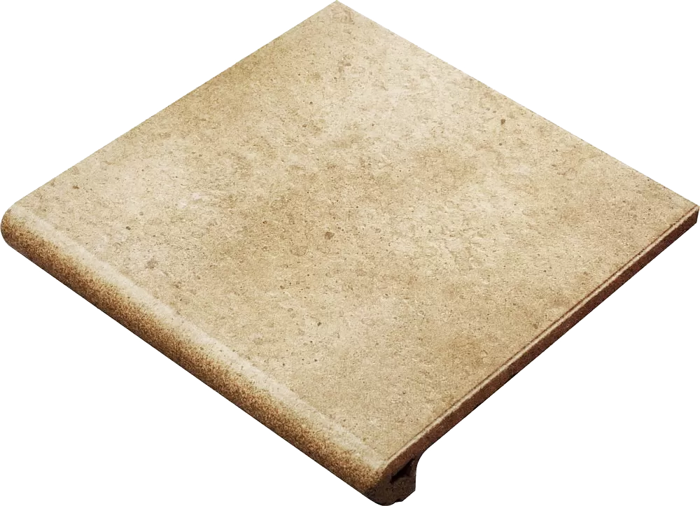 Клинкерная плитка Ступень фронтальная Rounded Stair-tread Beige 33*33