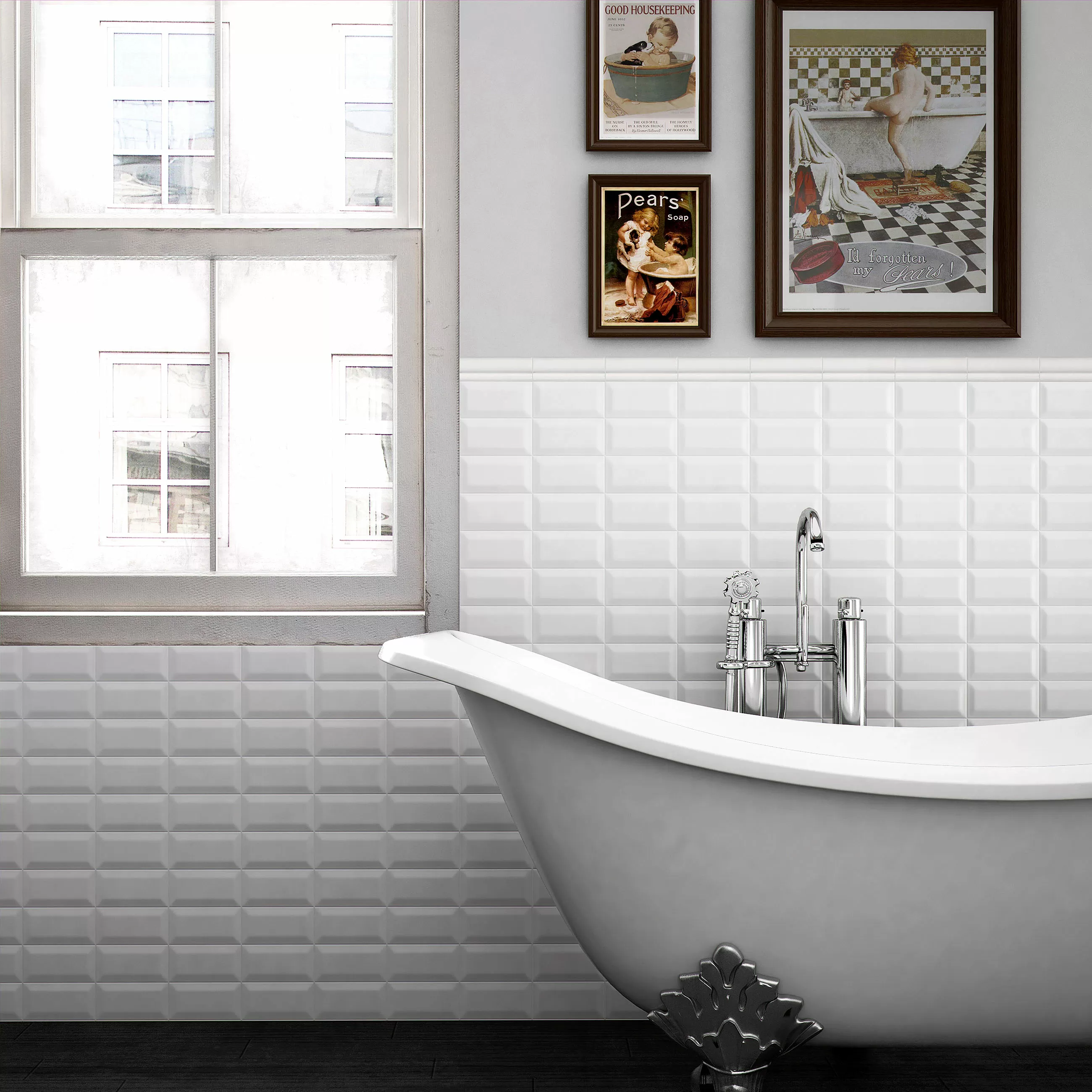 Плитка 12737 Metro Cream 7.5x15