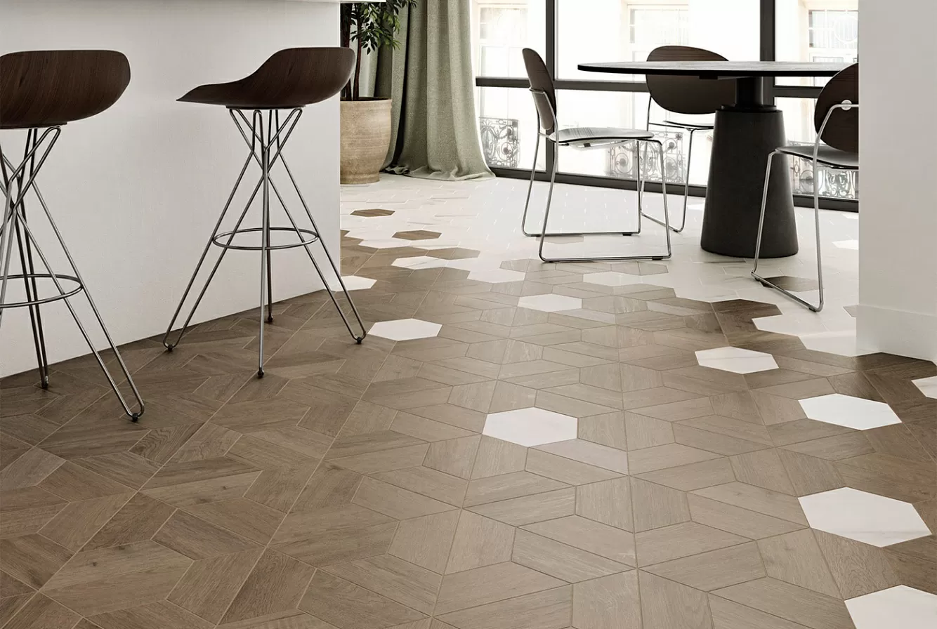 Керамогранит 120276 CHEVRON A WOOD MID 9.8x52.2