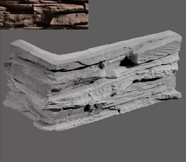 Искусственный камень Угловой элемент Перуджа 709 20/10x10x3,5