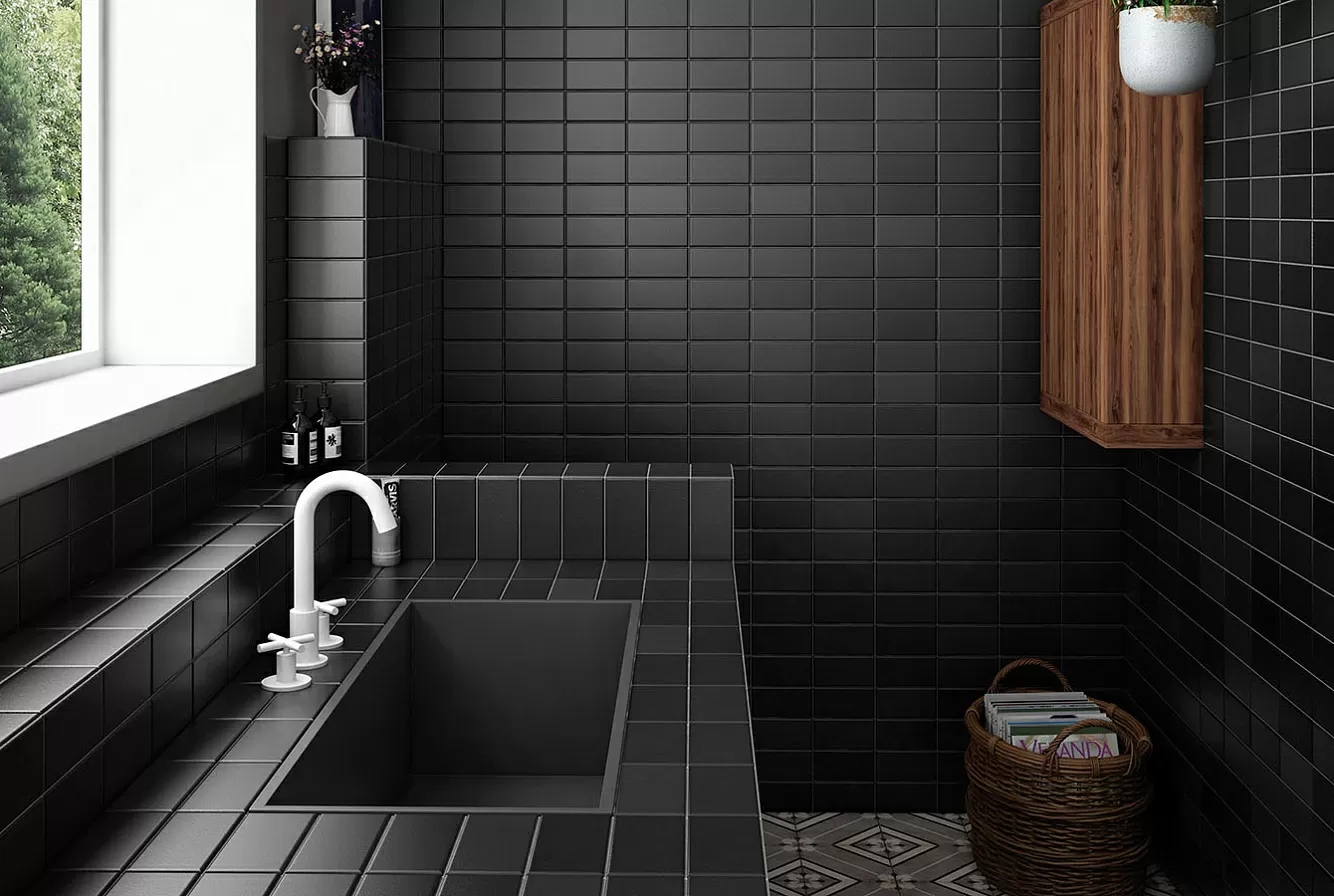 Плитка 26484 Volcanic black 7,5x30