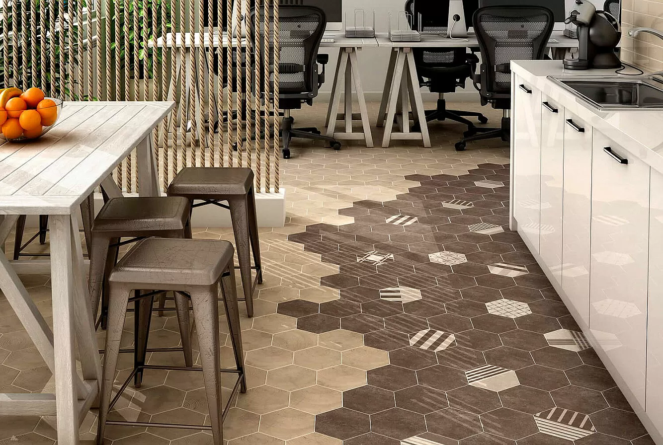 Керамогранит 22097 Hexatile Cement Mud 17,5x20