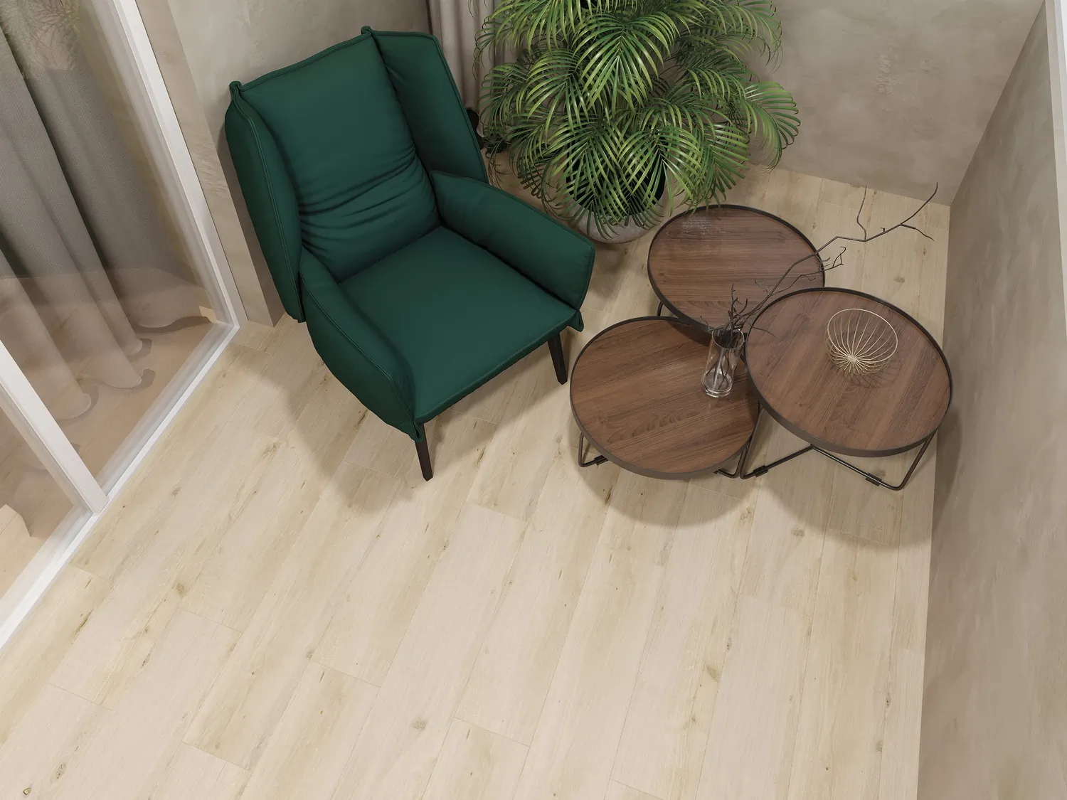 Керамогранит 15977 Wood Concept Natural светло-бежевый ректификат 21,8х89,8