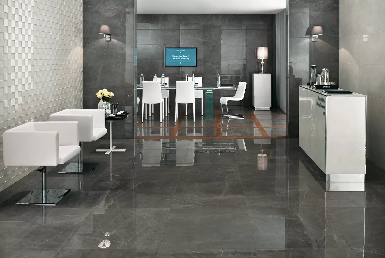 Керамогранит ASJ6 Marvel Beige Mystery angolo lappato 7x7