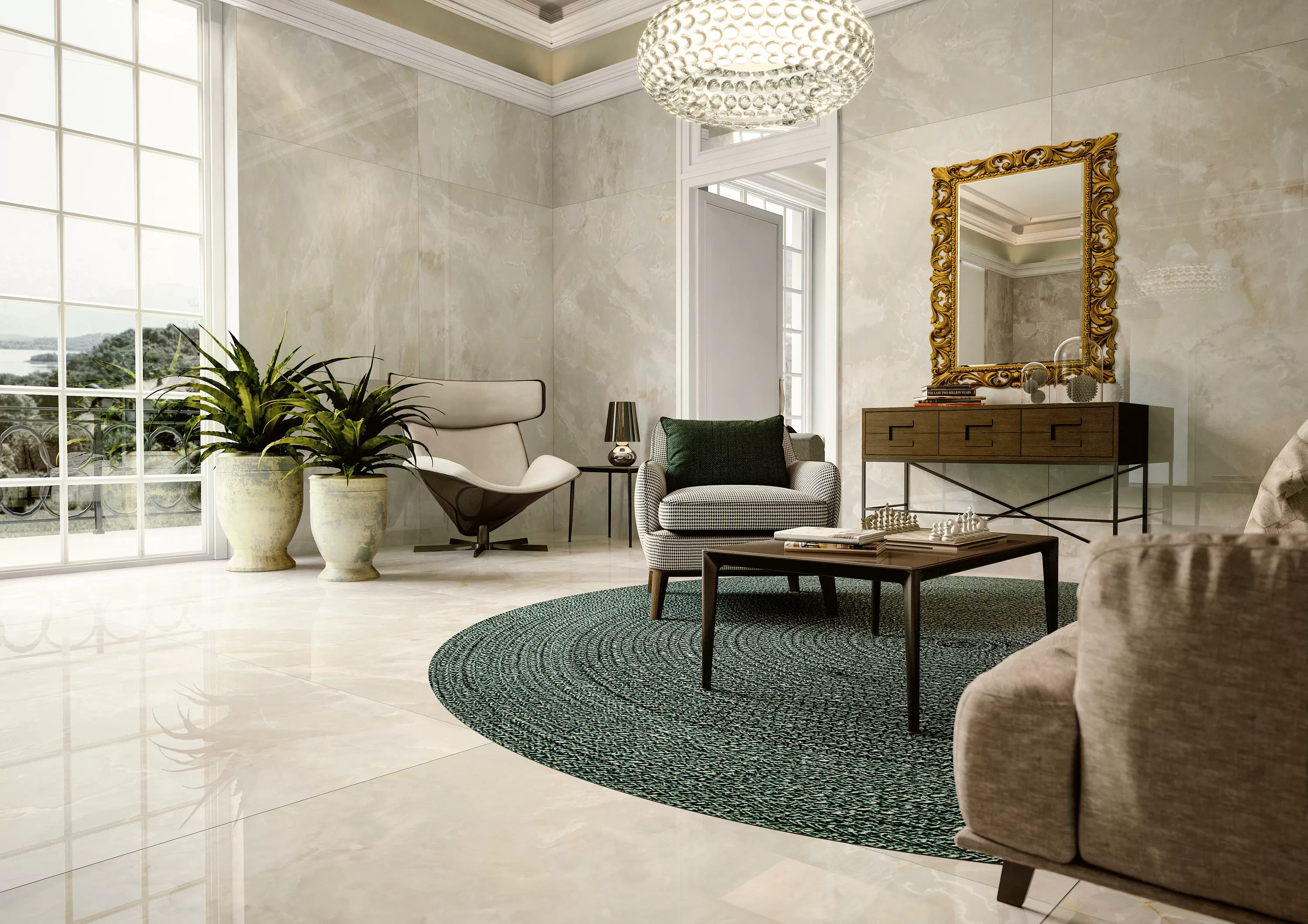Керамогранит Onice Bianco Lucido 6mm 60x120