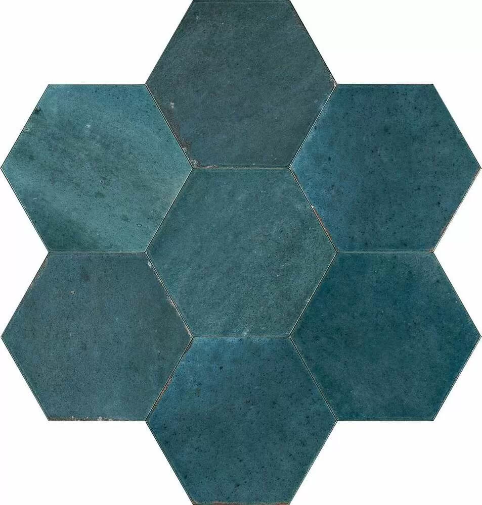 Керамогранит MFFF Lume Blue Lux Esagona 21x18.2