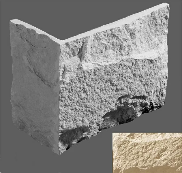 Искусственный камень Угловой элемент Турин 051 17,6/7,4(26/12,5)x14.5x3