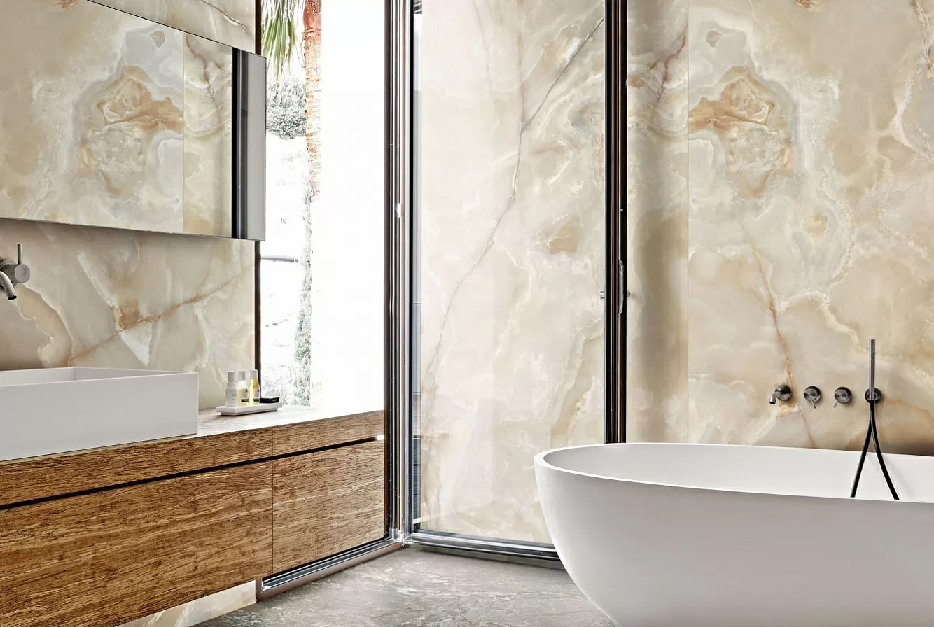 Керамогранит 765967 Onyx&More Golden Porphyry STR Ret 6mm 60x120