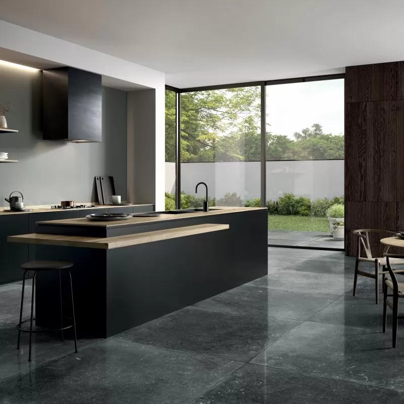 Керамогранит 0004880 Nordik Stone Domino Black Nat Rett 60x120