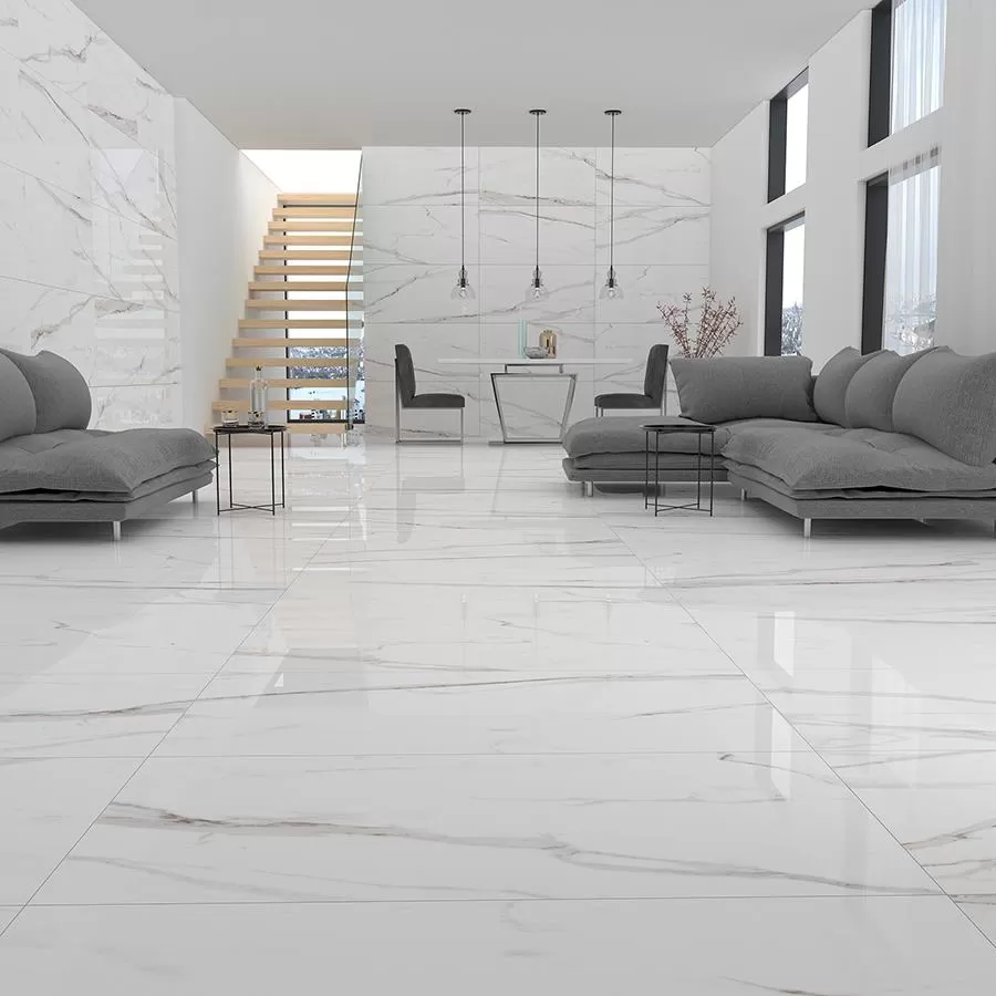 Керамогранит BIEN0020 Calacatta White Rec Full Lap 600x1200x9