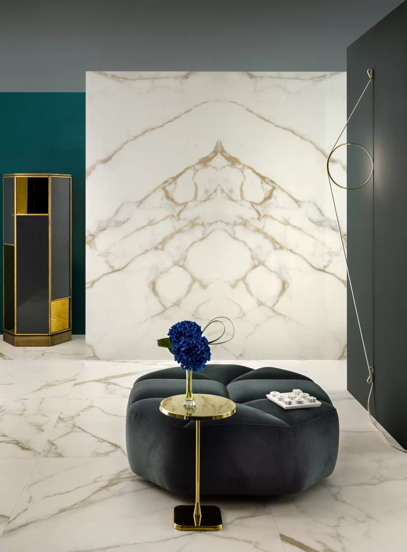 Керамогранит LS8DL00 Slimtech Delight Calacatta Oro Nat 6mm 120x120