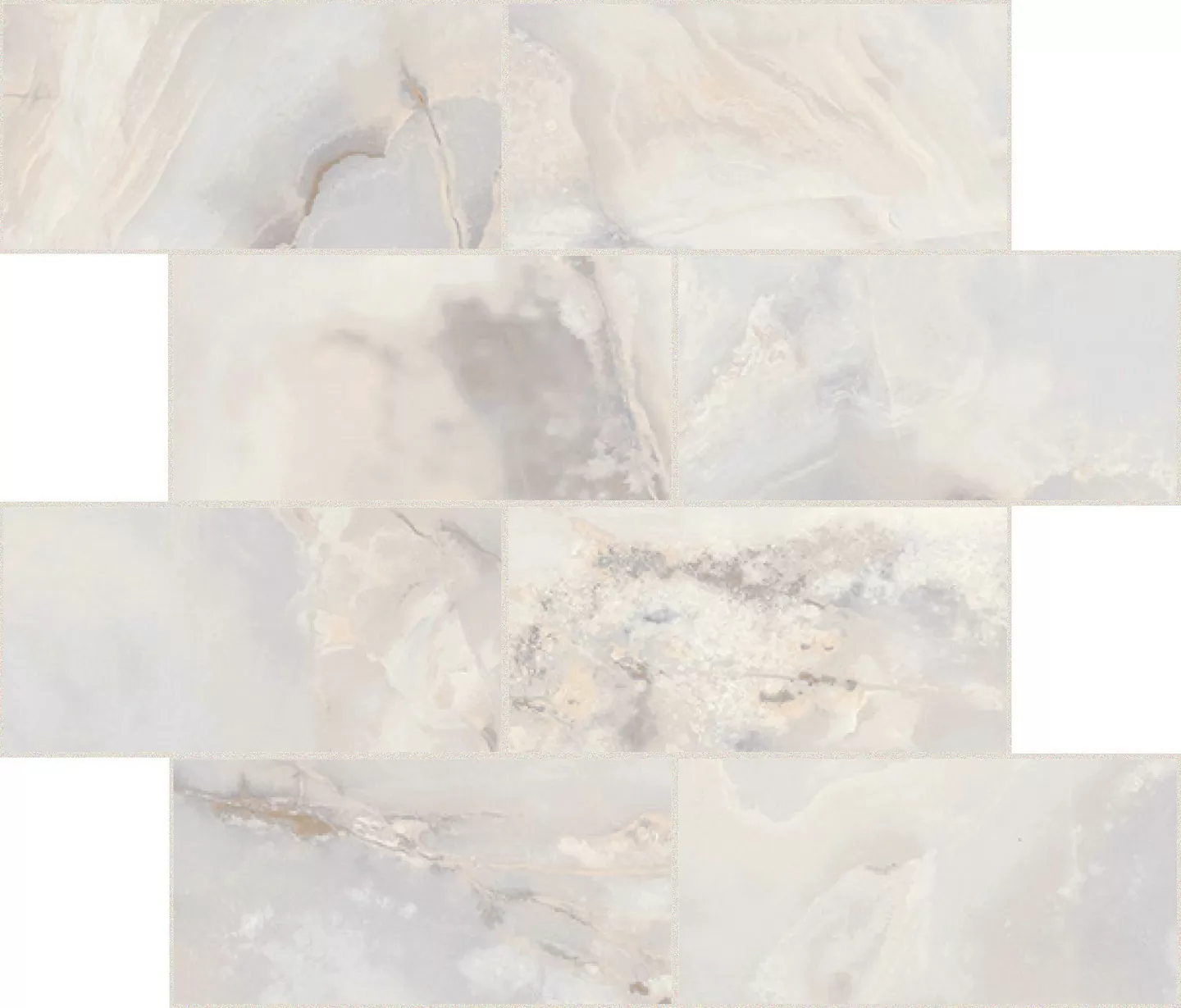 Мозаика 767703 Onyx&More White Onyx Glossy Modulo Muretto 6mm 7,5x15 30x30
