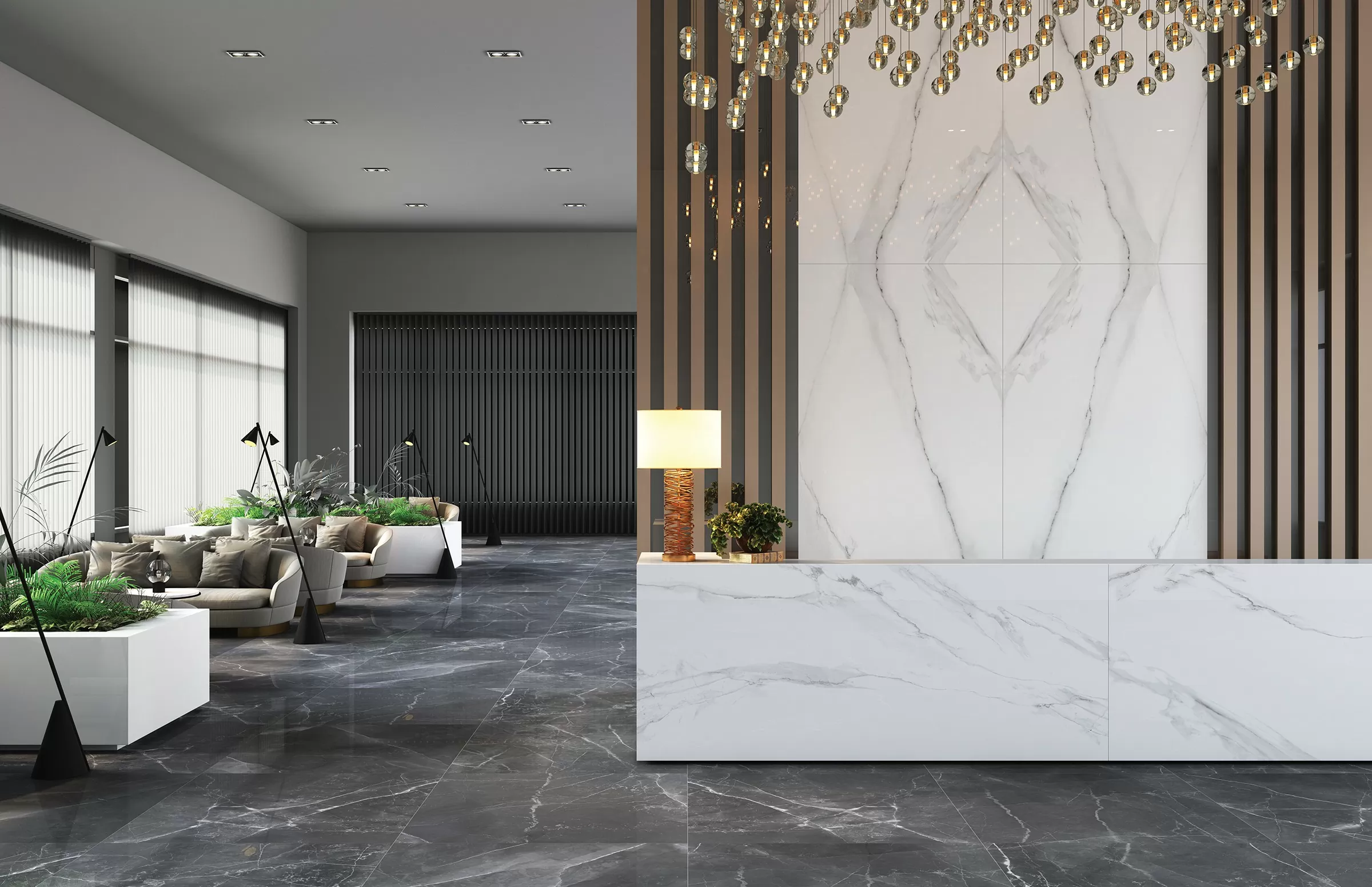 Керамогранит Amani Marble Dark Grey Polished Full Lappato 60x120