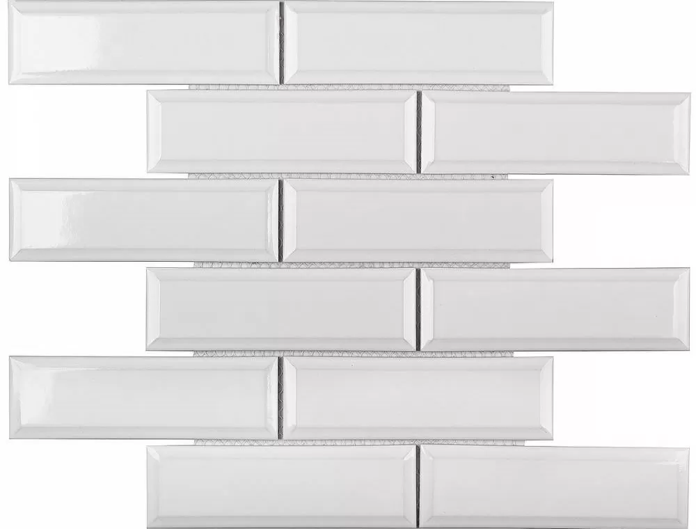 Мозаика KM82895 Metro White Glossy 4.5х14.5 28.7х29.5х6.5