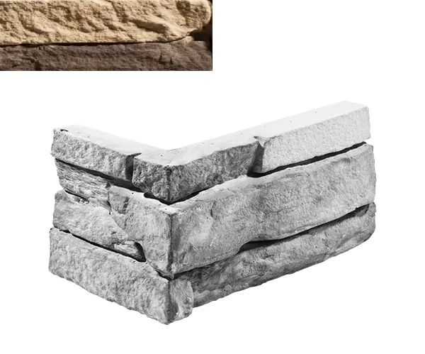 Искусственный камень Угловой элемент Шампань 874 20/10x10x3
