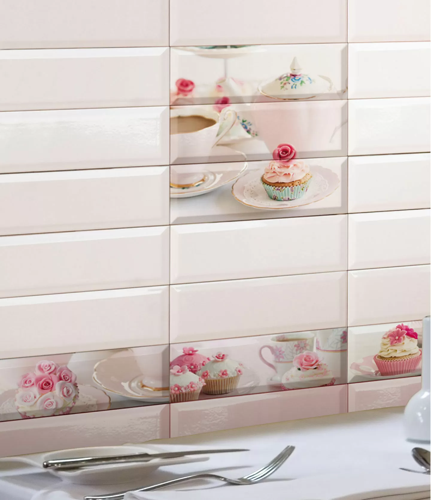 Плитка Monocolor Blanco Biselado Brillo 10х20