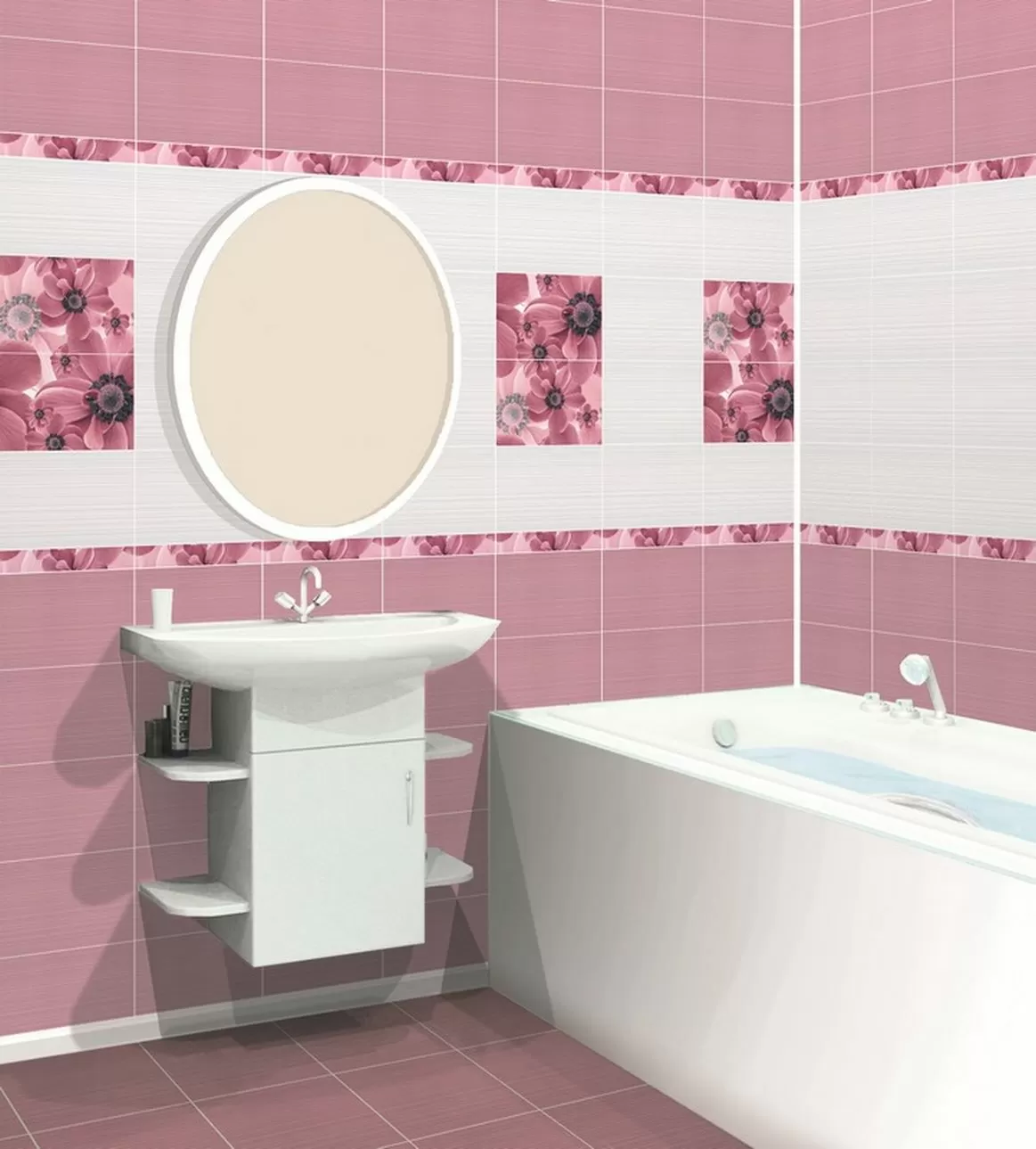 Плитка Pastel Бордюр B300-3D124 30х4,5